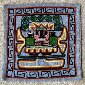 2 Decorative Embroidered Pillow Cases. Pachamama/Pachapapa. Made in Peru.